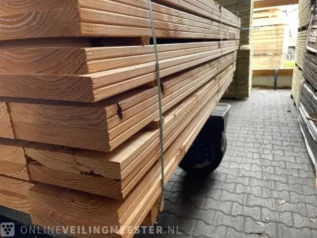 Ca. 70x douglas planken vierzijdig geschaafd , 16x192mm, lengte 180cm - afbeelding 2 van  3
