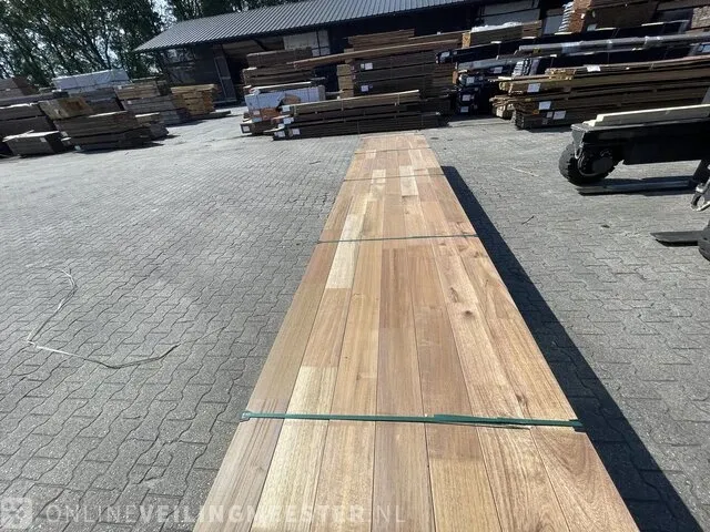 Ca. 70x guyan ipé hardhouten planken, 18x140mm, lengte 500cm - afbeelding 1 van  3