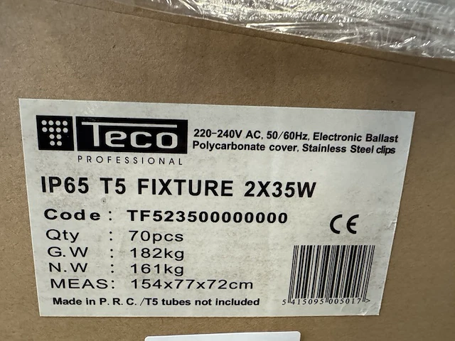 Ca. 70x ip65 t5 fixture 2x35w led armatuur, teco professional - afbeelding 4 van  7