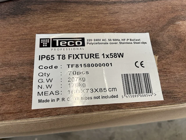 Ca. 70x ip65 t8 fixture 1x58w led armatuur teco professional - afbeelding 4 van  4