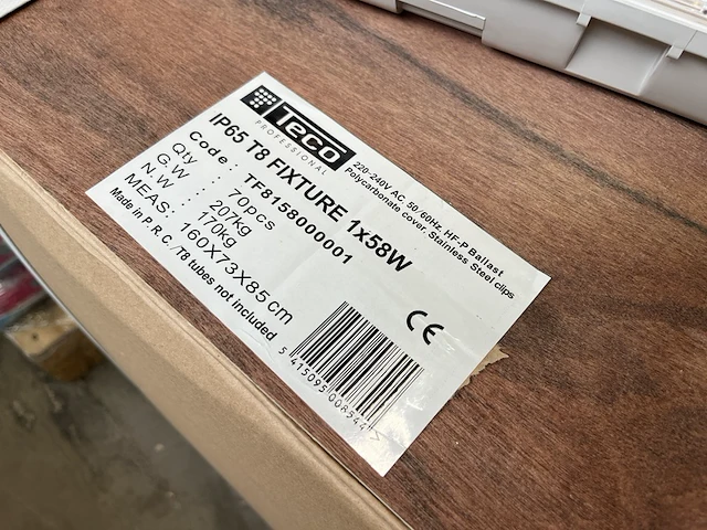 Ca. 70x ip65 t8 fixture 1x58w led armatuur teco professional - afbeelding 4 van  4
