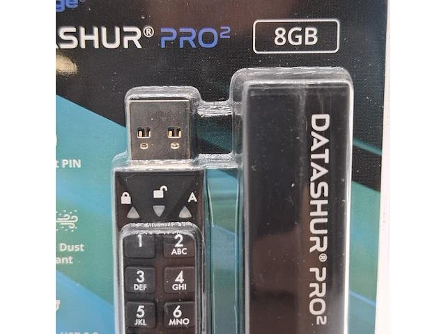 Ca. 70x usb stick met pin vergrendeling, istorage, datashur pro 2 8gb - afbeelding 5 van  6