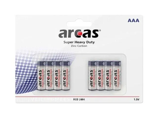 Ca. 72x 8 pack arcas heavy duty aaa batterijen arcas - afbeelding 1 van  1
