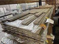 Ca. 72x diverse hardhouten channelsiding zwart gecoat, 20x120mm - afbeelding 1 van  3