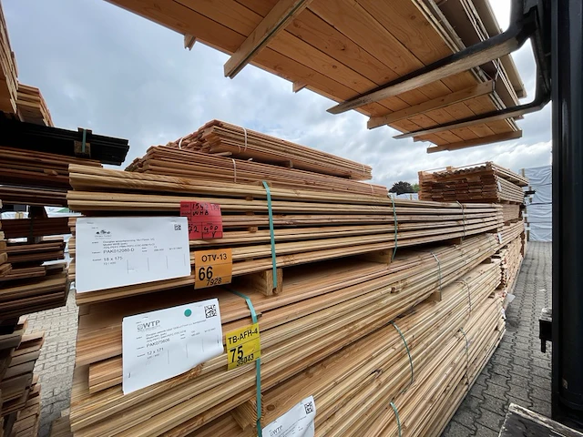 Ca. 72x douglas wisselsponning/ halfhoutsrabat, 18x190mm, lengte 400cm - afbeelding 4 van  4