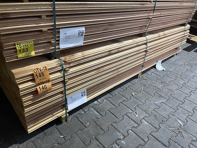 Ca. 72x douglas wisselsponning/halfhoutsrabat, 18x190mm, lengte 300cm - afbeelding 4 van  4