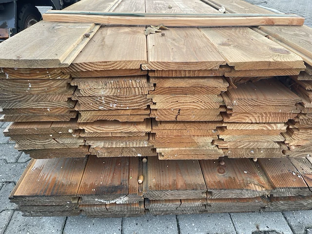 Ca. 72x douglas wisselsponning/halfhoutsrabat, 18x190mm, lengte 500cm - afbeelding 3 van  3