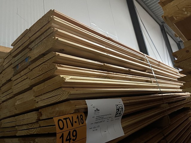 Ca. 72x douglas wisselsponning/halfhoutsrabat, 18x190mm, lengte 500cm - afbeelding 4 van  4