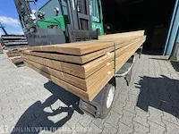 Ca. 72x guyana ipé prime hardhouten planken geschaafd, 21x145mm, lengte 460cm - afbeelding 2 van  3