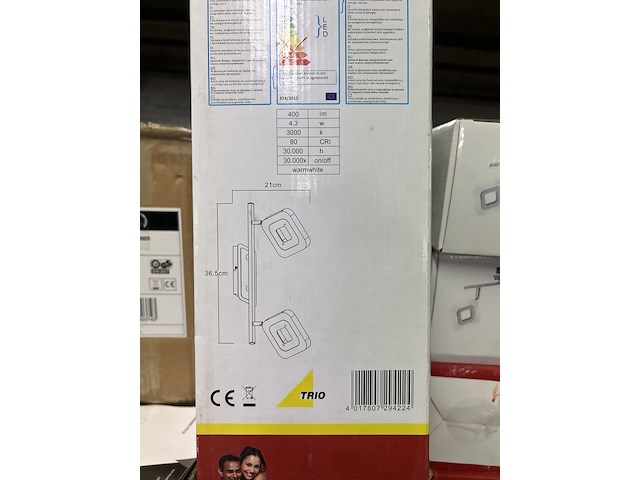 Ca. 72x led plafondlamp 2-lichts, trio - afbeelding 4 van  4