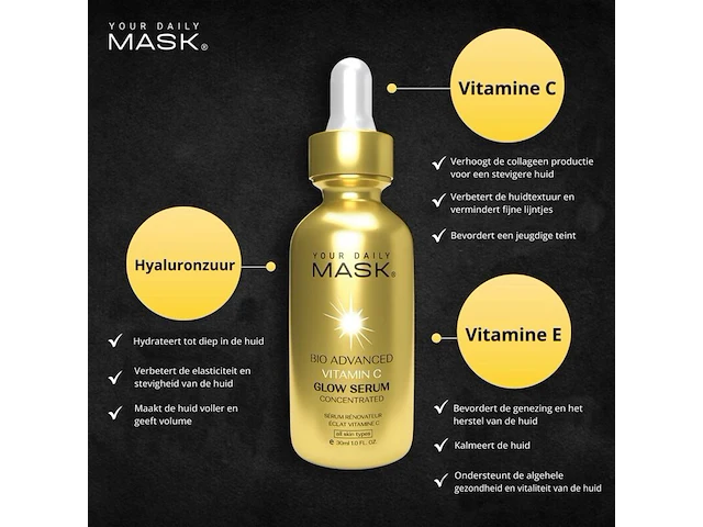 Ca. 750x partij gezichtsserums – your daily mask® – hyaluronic | retinol | vitamin c, your daily mask, goud - afbeelding 4 van  18