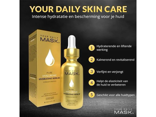 Ca. 750x partij gezichtsserums – your daily mask® – hyaluronic | retinol | vitamin c, your daily mask, goud - afbeelding 17 van  18