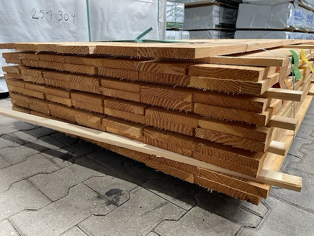 Ca. 75x douglas planken fijnbezaagd, 22x150mm, lengte 400cm - afbeelding 3 van  3