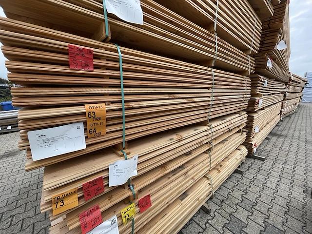 Ca. 77x douglas wisselsponning/ halfhoutsrabat, 18x190mm, lengte 300cm - afbeelding 4 van  4
