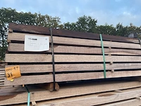 Ca. 79x guyana teak palen fijnbezaagd, 68x68xmm, lengte 52/185cm, 28/215cm - afbeelding 4 van  4