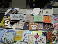 Ca. 800 wenskaarten w.o. pensioen, geboorte, kleinkind, trouwdag, rijbewijs, huwelijk, zwemdiplom, nieuwe b... - afbeelding 6 van  6