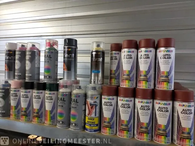 Ca. 80x diverse spuitlakken motip/ duplicolor - afbeelding 1 van  5