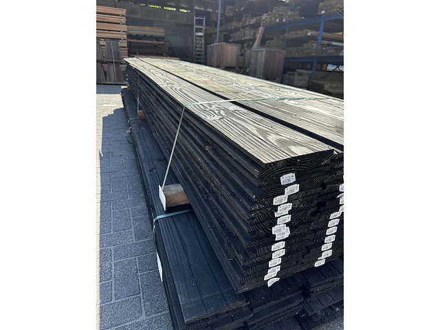 Ca. 80x douglas zweeds rabat - zwart (ral9005) gedompeld - afbeelding 3 van  3