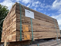 Ca. 80x guyana teak planken geschaafd, 25x140mm, lengte 155cm - afbeelding 4 van  4