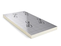 Ca. 80x pir dakplaat 1200x600x50mm rd:2.25(=0,72m²) recticel, eurothane silver - afbeelding 1 van  4