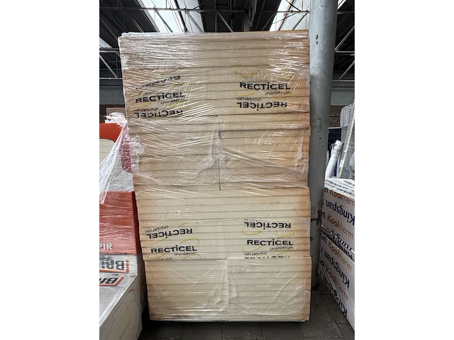 Ca. 80x pir dakplaat 1200x600x50mm rd:2.25(=0,72m²) recticel, eurothane silver - afbeelding 2 van  6
