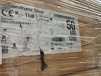 Ca. 80x pir dakplaat 1200x600x50mm rd:2.25(=0,72m²) recticel, eurothane silver - afbeelding 5 van  6