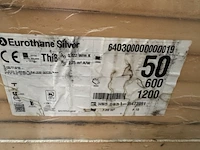 Ca. 80x pir dakplaat 1200x600x50mm rd:2.25(=0,72m²) recticel, eurothane silver - afbeelding 6 van  6