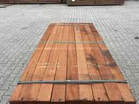 Ca. 81x angelim pedra balken fijnbezaagd , 55x105mm, lengte 250cm - afbeelding 1 van  4