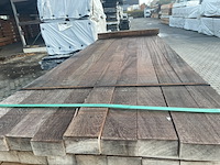 Ca. 81x angelim pedra balken fijnbezaagd, 55x105mm, lengte 250cm - afbeelding 1 van  3