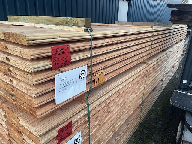 Ca. 82x douglas wisselsponning/halfhoutsrabat, 18x190mm, lengte 500cm - afbeelding 2 van  3