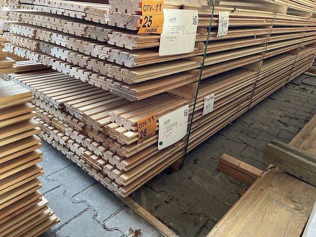 Ca. 84x douglas design/triple/deens profiel, 22x142mm, lengte 400cm - afbeelding 4 van  4