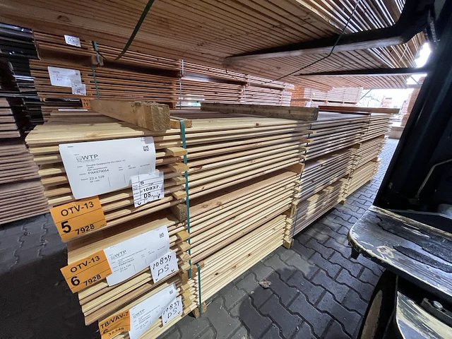 Ca. 84x douglas design/triple/deens profiel, 22x142mm, lengte 400cm - afbeelding 4 van  4