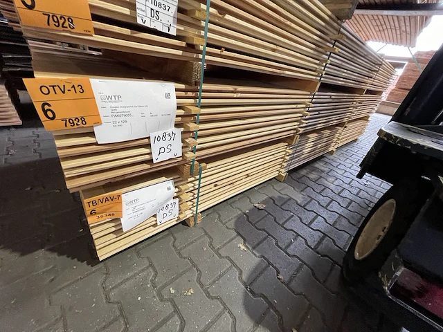 Ca. 84x douglas design/triple/deens profiel, 22x142mm, lengte 400cm - afbeelding 4 van  4
