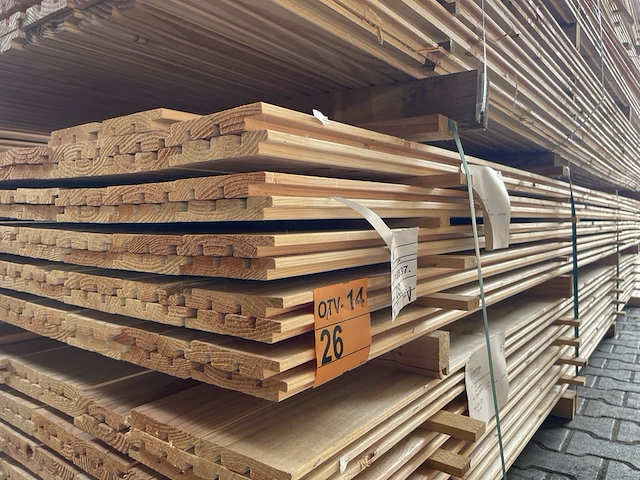 Ca. 84x douglas design/triple/deens profiel, 22x142mm, lengte 400cm - afbeelding 4 van  4