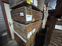 Ca. 84x guyana teak planken geschaafd, 21x145mm, lengte 125cm - afbeelding 4 van  4