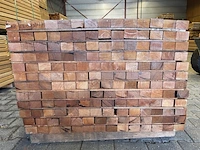 Ca. 84x guyana teak regels geschaafd, 45x68mm, lengte 395cm - afbeelding 3 van  4