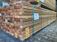 Ca. 84x guyana teak regels geschaafd, 45x68mm, lengte 395cm - afbeelding 4 van  4