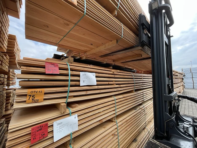 Ca. 86x douglas wisselsponning/ halfhoutsrabat, 18x190mm, lengte 500cm - afbeelding 4 van  4