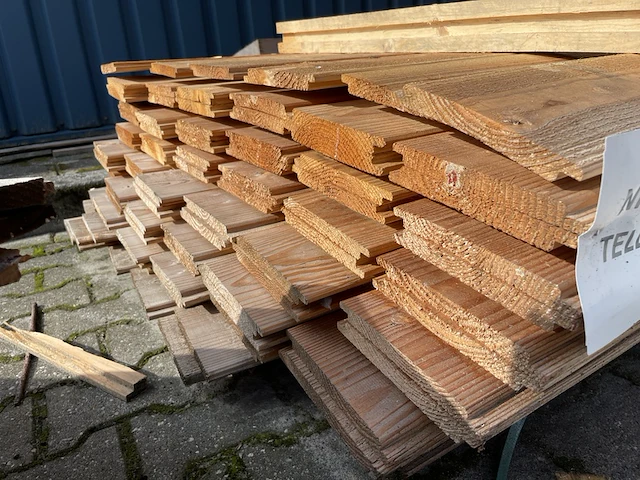 Ca. 87x douglas wisselsponning/halfhoutsrabat, 18x190mm, lengte 500cm - afbeelding 3 van  3