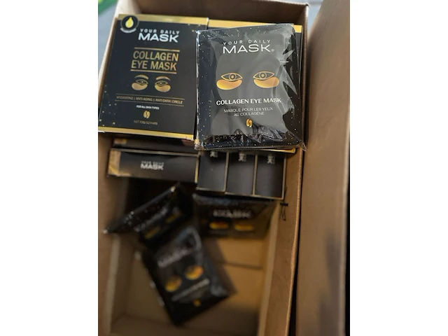Ca. 87x partij collagen eye masks – your daily mask® – luxe oogverzorging (10 stuks per verpakking), your daily mask, goud - afbeelding 1 van  2