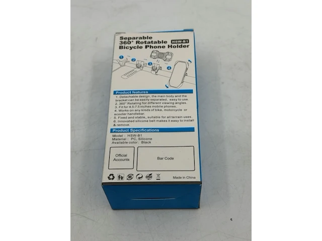 Ca. 87x telefoonhouder voor fiets, hsw-b1, zwart - afbeelding 4 van  6