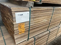 Ca. 89x guyana teak vlonderplanken, 21x145mm, lengte 185cm - afbeelding 4 van  4