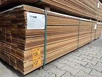 Ca. 89x guyana teak vlonderplanken, 21x145mm, lengte 245cm - afbeelding 4 van  4