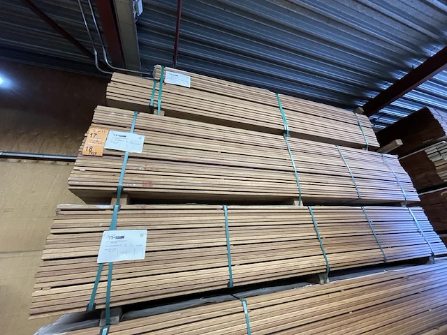 Ca. 89x guyana teak vlonderplanken, 21x145mm, lengte 335cm - afbeelding 4 van  4