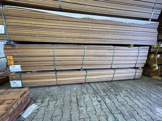 Ca. 89x guyana teak vlonderplanken, 21x145mm, lengte 365cm - afbeelding 4 van  4