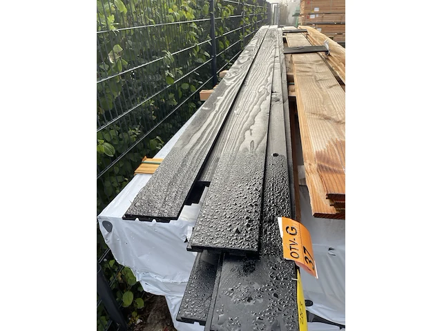 Ca. 8x douglas triple rhombus zwarte kern, 22x142mm, lengte 500cm - afbeelding 3 van  3
