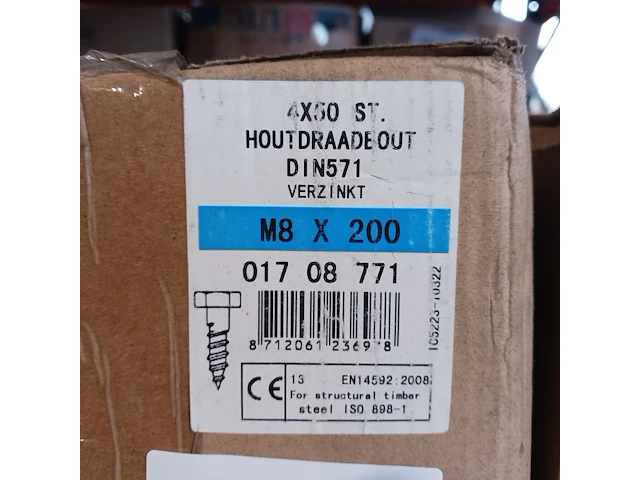 Ca. 900x houtdraaibout, m8x200 - afbeelding 4 van  7
