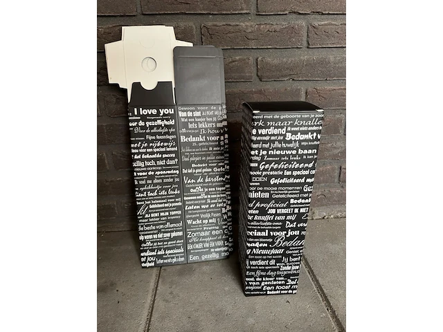 Ca. 900x luxe wijndoos cadeauverpakking | wijndozen, zwart - afbeelding 2 van  4