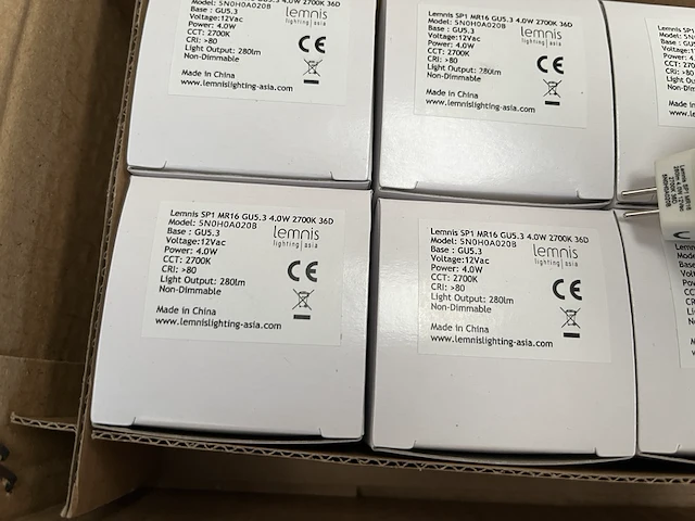 Ca. 90x led spot sp1 mr16 gu5.3 4w 2700k lemnis lighting - afbeelding 3 van  4
