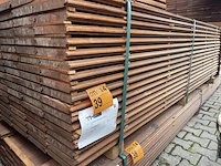 Ca. 90x massaranduba damwand- / paardenbox profiel, 28x200mm, lengte 250cm - afbeelding 2 van  3